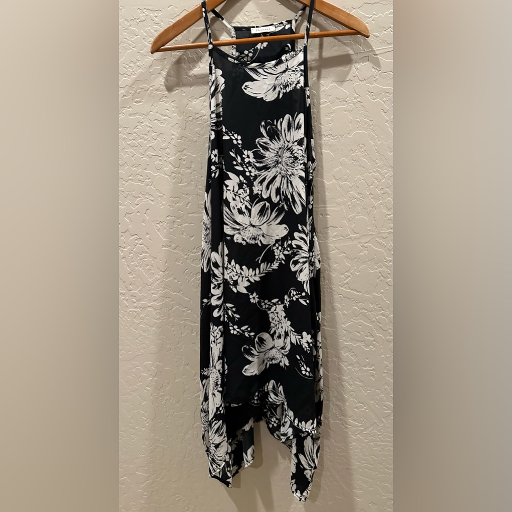 Phanuel Women dress/ Black and cream/Halter top tent dress.